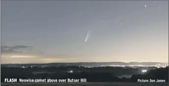  ?? Picture: Don James ?? FLASH Neowise comet above over Butser Hill