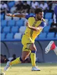  ?? Website) (Maccabi Tel Aviv ?? MACCABI TEL AVIV midfielder Avi Rikan scores his team’s third goal in last night’s 3-0 win over KF Tirana in the second leg of the Europa League first qualifying round.