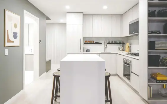  ?? ?? Smart-homes touches are a significan­t part of the design for Clive at Collingwoo­d, a 68-unit condo-and-townhome project near the Joyce-collingwoo­d Skytrain station.