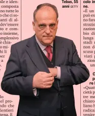  ??  ?? Javier Tebas, 55 anni GETTY