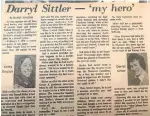  ??  ?? The clipping of Kathy English’s first byline, an interview with Toronto Maple Leafs’ star Darryl Sittler in May 1976 for the Brantford Expositor.