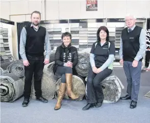  ??  ?? Sales consultant­s Graeme, Corinna, and Jill, and sales manager Kieran, who is reducing his hours to Thursdays and Fridays.