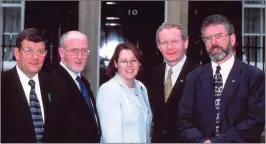  ??  ?? Seán MacManus was part of the Sinn Féin negotiatin­g team with the British Government after the IRA ceasefire in 1994, the first such talks in over 70 years.