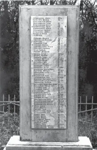  ??  ?? NEVEL, RUSSIA: A memorial panel in memory of people who were murdered in September 1941.