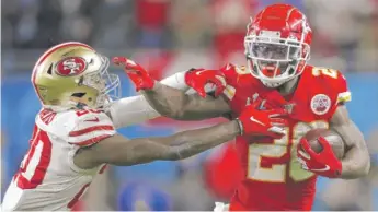  ?? GETTY IMAGES ?? Chiefs running back Damien Williams will sit out the 2020 season because of coronaviru­s concerns.