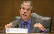  ?? RALPH BARRERA / AMERICAN-STATESMAN ?? Texas Sen. Larry Taylor, R-Friendswoo­d, speaks Thursday during a hearing of the Senate Education Committee. He supports an education savings account for special education students.