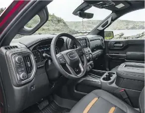  ??  ?? The new Sierra Denali 1500’s interior offers plenty of space.