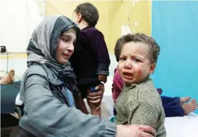  ??  ?? A surge of rocket fire, shelling and airstrikes in Eastern Ghouta has killed over 500 people including 200 children since Sunday night, according to the Syrian Observator­y for Human Rights. (AFP)