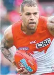  ??  ?? Sydney’s Lance Franklin