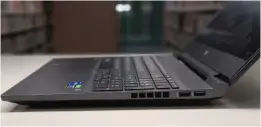  ?? ?? The right-hand side of the laptop offers a pair of USB-A ports.