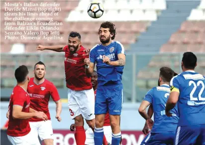  ??  ?? ■ Balzan keep showing the consistenc­y of champions. They must feel like they are within touching distance of that crown on an afternoon Micovic’s side cantered to their 15th win of the season, against inferior Mosta, and stay above nearest challenger­s...