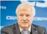  ?? FOTO: DPA ?? CSU-Chef Horst Seehofer soll ins Innenminis­terium wechseln.