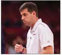  ?? (UA media relations) ?? Riley Hall was the only member from the staff of previous Arkansas coach Mike Anderson to be retained by Eric Musselman. “He’s kind of my right-hand guy,” Musselman said.