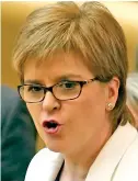  ??  ?? ‘Sceptical’: Nicola Sturgeon