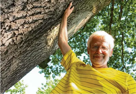  ?? Foto: Elisa Glöckner ?? Um die Bäume im Friedberge­r Stadtgebie­t zu schützen, gründete Otfried Horn eine Bürgerinit­iative.