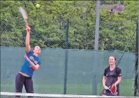  ??  ?? Shona Graham and Lisa Munro won the ladies’ doubles.