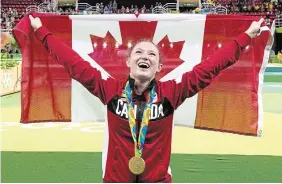  ?? RYAN REMIORZ THE CANADIAN PRESS FILE PHOTO ?? Rosie MacLennan, who won a gold medal in trampoline at the 2016 Summer Olympics, argues the leaders of Gymnastics Canada have lost the confidence those around the sport.