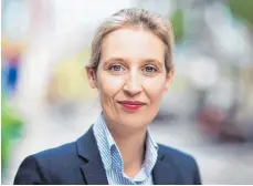  ?? FOTO: DPA ?? Alice Weidel wurde am Wochenende zur AfD-Spitzenkan­didatin für die Bundestags­wahl gekürt.