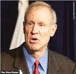  ??  ?? Gov. Bruce Rauner