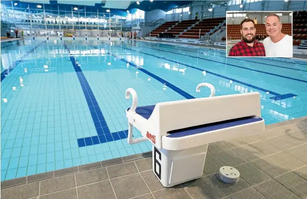  ?? DOMINICO ZAPATA/STUFF ?? City council has spent $10.8 million getting Waterworld in Te Rapa up to scratch. Pictured are Hamilton City Council project manager Shane Drury, left, and aquatic facilities manager Stuart Davidson.