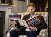  ?? DAVE POULTNEY — MATTEL VIA AP ?? Britain’s Prince Harry appears in the introducti­on to the new special “Thomas & Friends: The Royal Engine.”