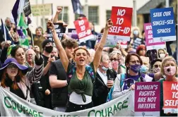  ?? ?? Protest: A women’s gender identity march in Edinburgh