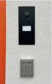  ??  ?? Left: The Niko smart video entry system will pause our sound system when someone rings the doorbell. It even allows you to answer the door from the garden (or anywhere else in the world) via your smartphone