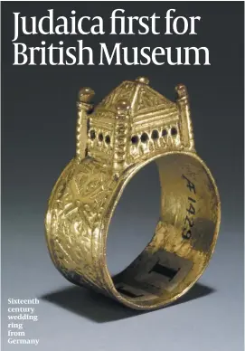  ??  ?? Sixteenth century wedding ring from Germany