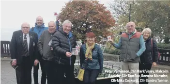  ??  ?? Peter Parkinson, Cllr Mark Vesey, Malcolm Appleby, Cllr Tom Fox, Rowena Marsden, Cllr Mike Cockerill, Cllr Sandra Turner.