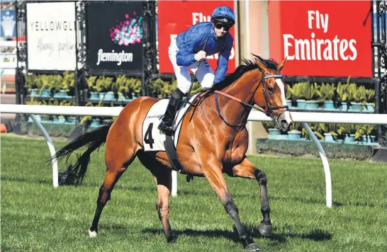  ?? Picture / Getty Images ?? Hartnell and James McDonald could “race into equine immortalit­y” should they beat Winx in the Cox Plate at Moonee Valley today. Mike Dillon