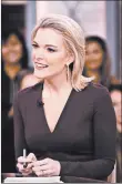  ?? NATHAN CONGLETON/NBC ?? “The parties have resolved their difference­s, and Megyn Kelly is no longer an employee of NBC,” the network said.