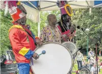  ??  ?? Pictured are group Ancestors Music and Dance performanc­e. Picture courtesy of Charnwood Arts.