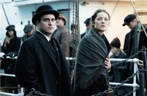  ?? EONE FILMS CANADA ?? Joaquin Phoenix and Marion Cotillard star in The Immigrant, which pays homage to all those forced to make a fresh start.