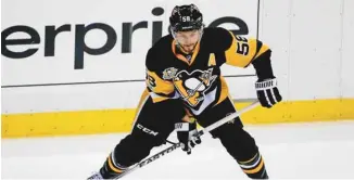  ?? GENE J. PUSKAR ASSOCIATED PRESS ?? Kristopher Letang manquera assurément aux Penguins de Pittsburgh en séries éliminatoi­res.