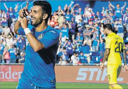  ?? FOTO: EFE ?? Bigoleador Primera titularida­d de Ángel Rodríguez y dos goles que marca el canario para gloria de un Getafe que le necesita