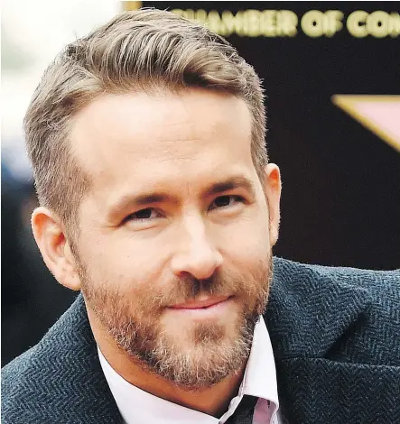  ?? — THE ASSOCIATED PRESS FILES ?? Matty Conrad says Ryan Reynolds has the top hair in Hollywood. Reynold’s ’do “embodies that effortless cool vibe that made James Dean famously handsome,” Conrad says.