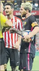  ?? FOTO: AIOL ?? Aduriz, de nuevo frente a Messi