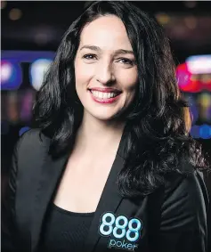  ?? FABIAN GRUBLE FOR 888POKER ?? Alberta’s Kara Scott has forged a career in broadcasti­ng while finding success as a player.