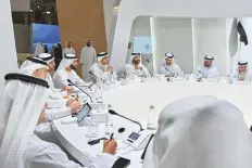  ?? WAM ?? ■ The UAE Annual Government Meeting sees ministers and officials discuss the objectives of UAE Centennial 2071.