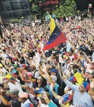  ?? Archivo ?? Venezolano­s se han tirado a las calles de su país, en estos días, en protesta del gobierno de Nicolás Maduro.