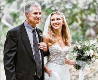  ??  ?? Kevin Mahoney at daughter Erika’s wedding.