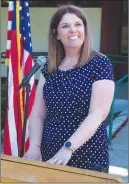  ?? File photo ?? Principal Jennifer Daigneault marks the last day of school at Halliwell Elementary last June. It first opened in 1957 and was named for a local physician.