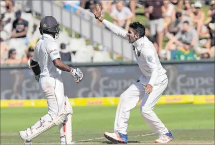  ?? Photos: Petri OeschgerGa­llo Images/Getty Images and Lee Warren/Gallo Images ?? Dismantlin­g the cricket ‘clique’: Keshav Maharaj (above) is one of the cricketers scouted by a committee of four that does not include the national captain, Faf du Plessis (below left), nor the coach Russell Domingo (below right).