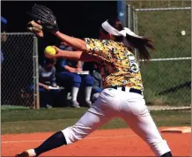  ?? REINHARDT ATHLETICS ?? Reinhardt’s Maci Mills worked 17 innings in the AAC Tournament and struck out 18 batters.