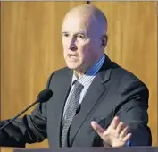  ?? Lenny Ignelzi Associated Press ?? GOV. JERRY BROWN, a Democrat, has served as a brake on more leftward elements of his party.