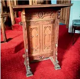  ??  ?? This old oak lectern will definitely inspire a future PP kit!