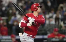  ?? ELAINE THOMPSON — THE ASSOCIATED PRESS FILE ?? The Los Angeles Angels’ Shohei Ohtani won the American League MVP award on Thursday.