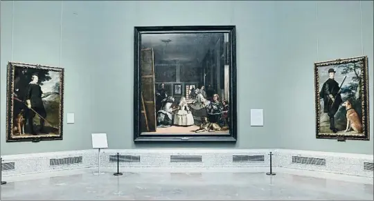  ?? EMILIA GUTIÉRREZ ?? Las meninas de Velázquez, en la sala central del Museo del Prado, no tienen quien las visite