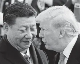  ?? Andy Wong / Associated Press file ?? President Donald Trump and Chinese President Xi Jinping are slated to meet “for a bit” at the Nov. 30-Dec. 1 Group of 20 summit in Buenos Aires.