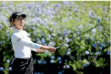  ?? GETTY IMAGES ?? Lydia Ko plays her tee shot on the 16th hole of the second round of the Lotte Championsh­ip, where she sits in second place, two shots off the lead.